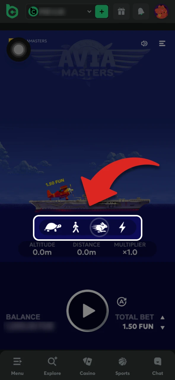 Choose your round speed in Aviamasters.