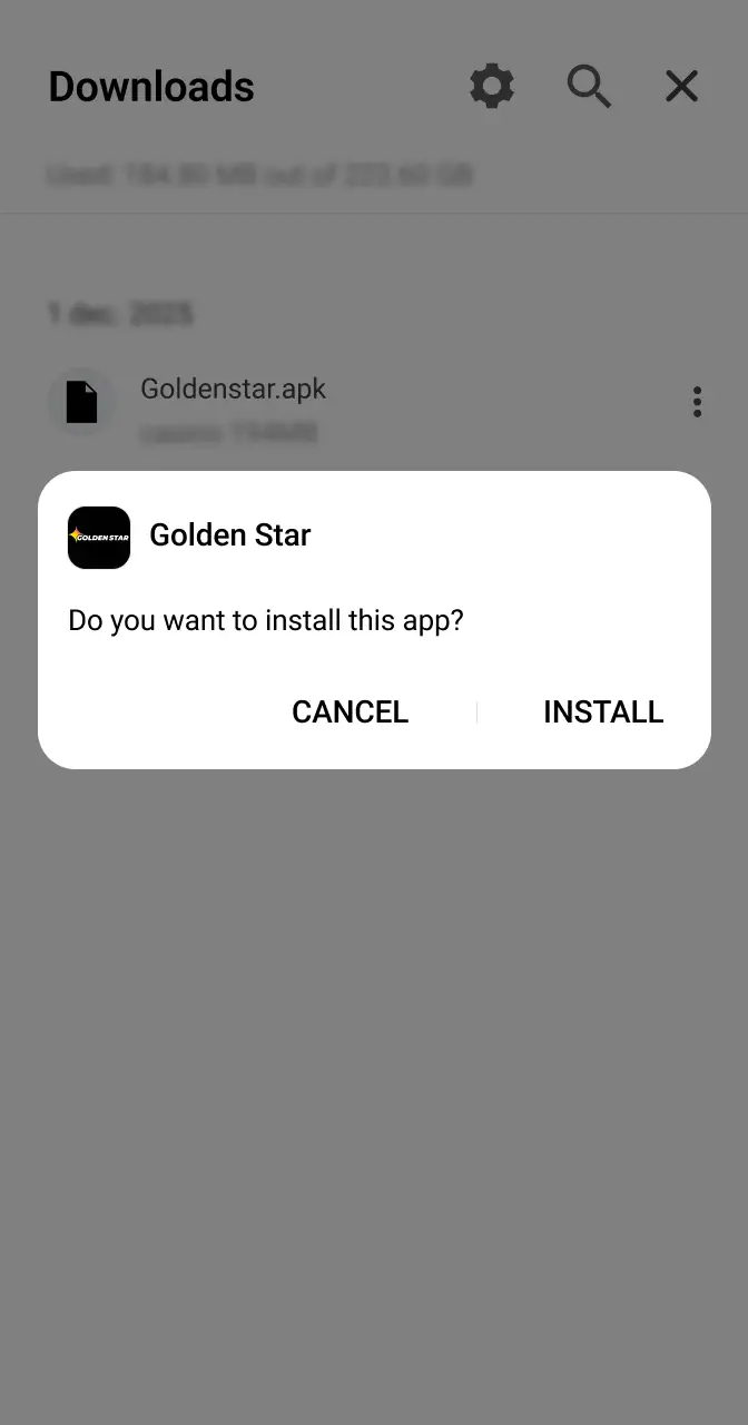 Install the APK file and launch the Android APK on your phone.