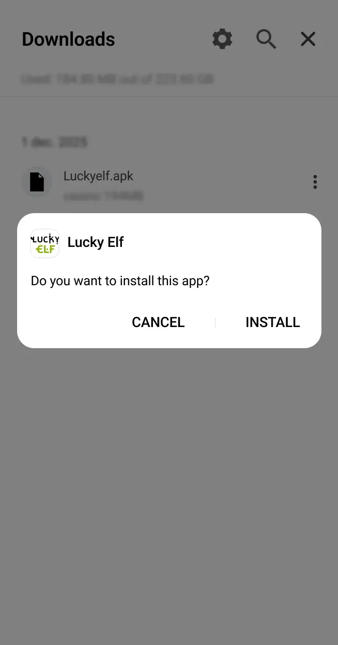 Install the APK file to launch your favorite game on Android.