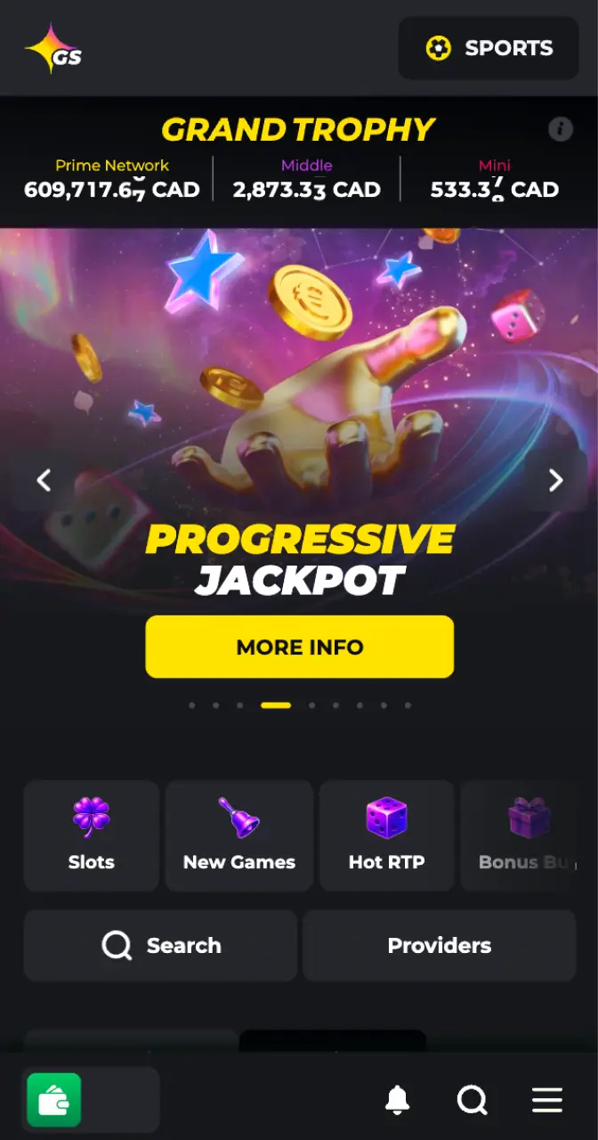 Open the casino website in Safari to configure your iOS setup.