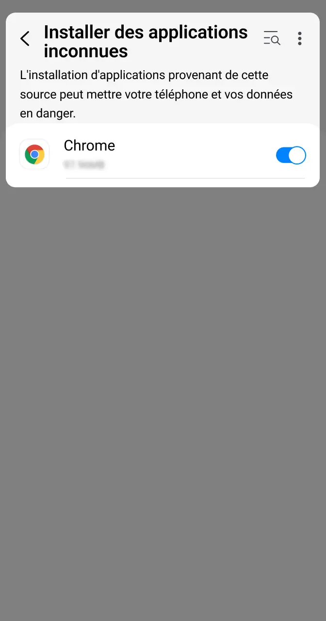 Modifiez les paramètres de sécurité Android pour autoriser l'App Aviamasters.