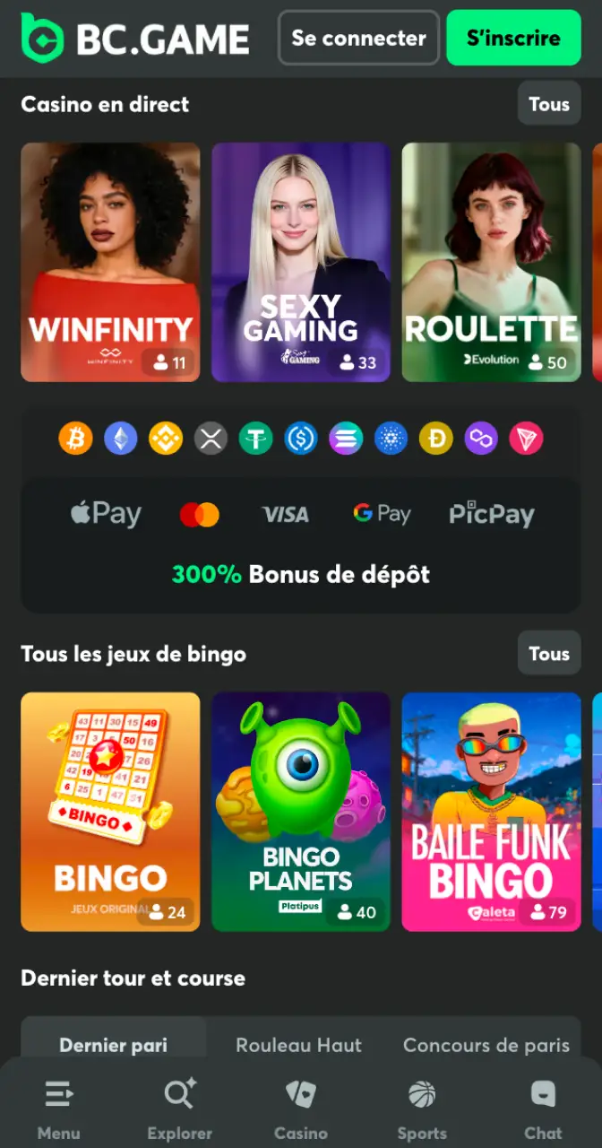 Ouvrez le site du casino dans Safari sur votre appareil iOS.
