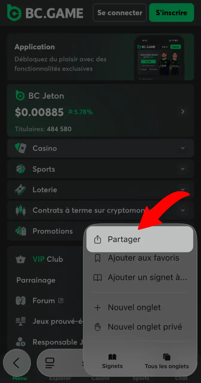 Ajoutez l'application à votre écran d'accueil iOS pour accéder à Aviamasters.