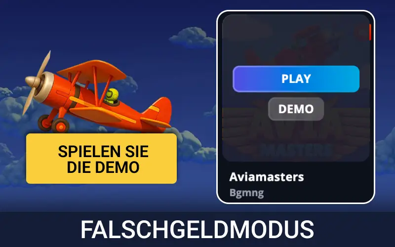 Probieren Sie Aviamasters im Demo-Modus aus, bevor Sie um echtes Geld spielen.