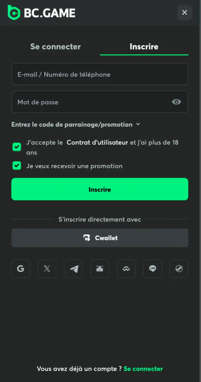 Créez un compte joueur pour commencer à jouer à Aviamasters.