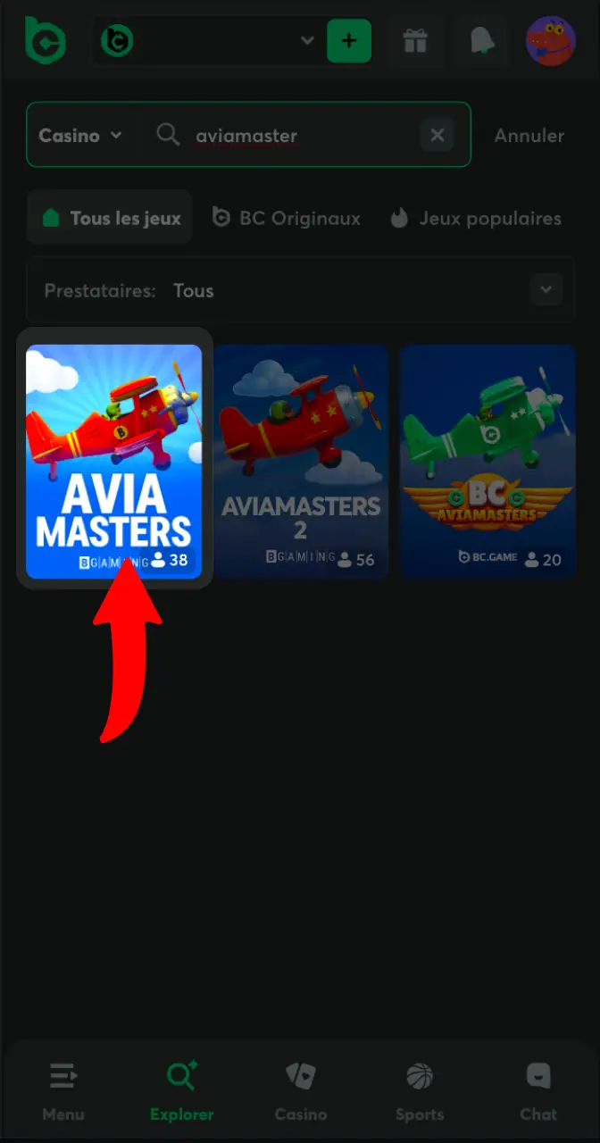 Trouvez Aviamasters dans la ludothèque pour lancer votre session de jouer.
