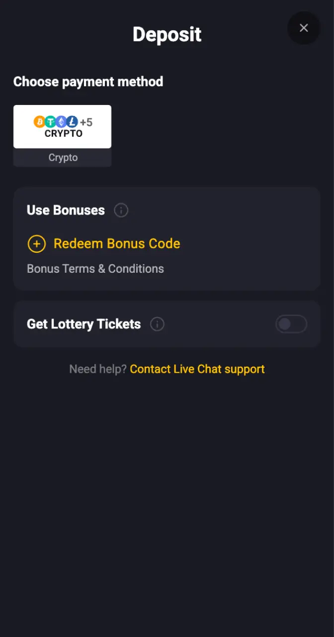 Top up your casino account for real bets at Aviamasters.