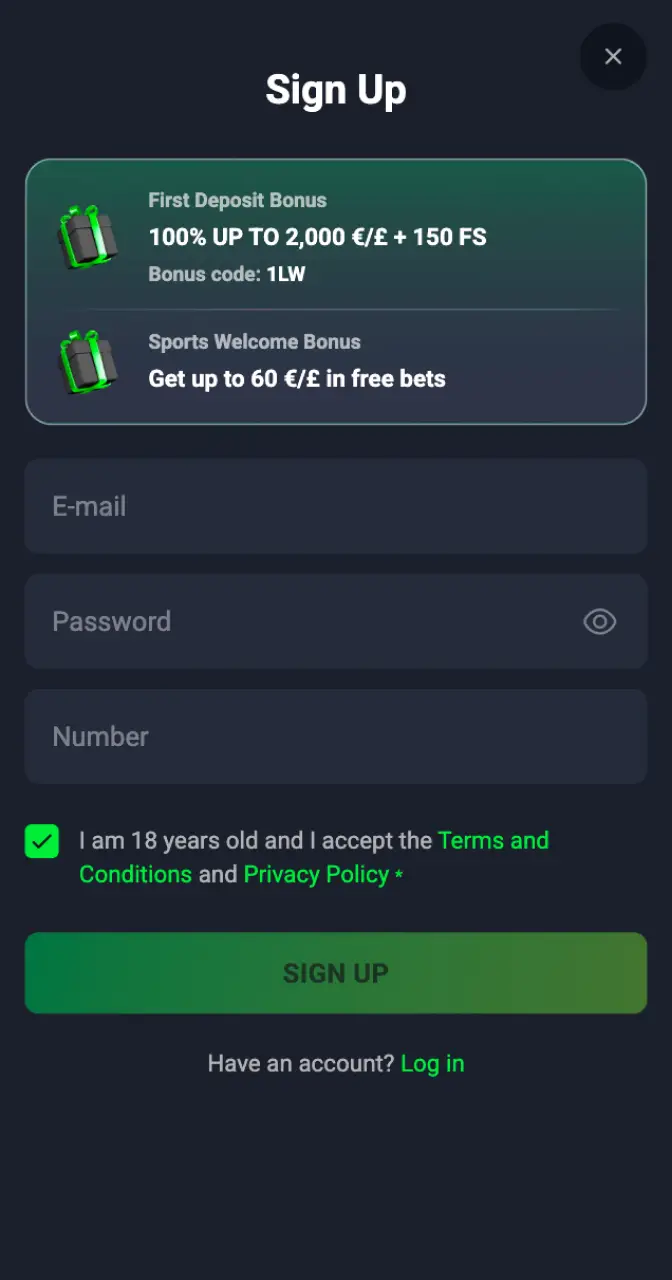 Proceed to register an account to start betting on Aviamasters.