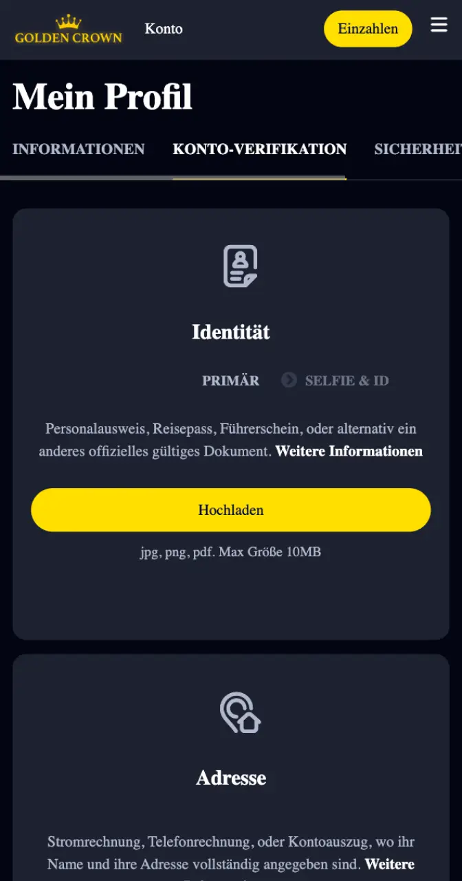 Wählen Sie Ihre Einsatzlimits und verifizieren Sie Ihr Konto, bevor Sie Aviamasters spielen.